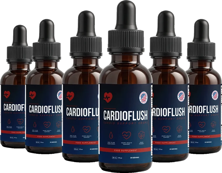 6 Bottles of CardioFlush liquid drops